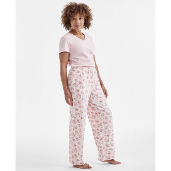 Charter Club Women's Knit Pajama Pants, Spring Garden, NWT - Picture 2 of 3